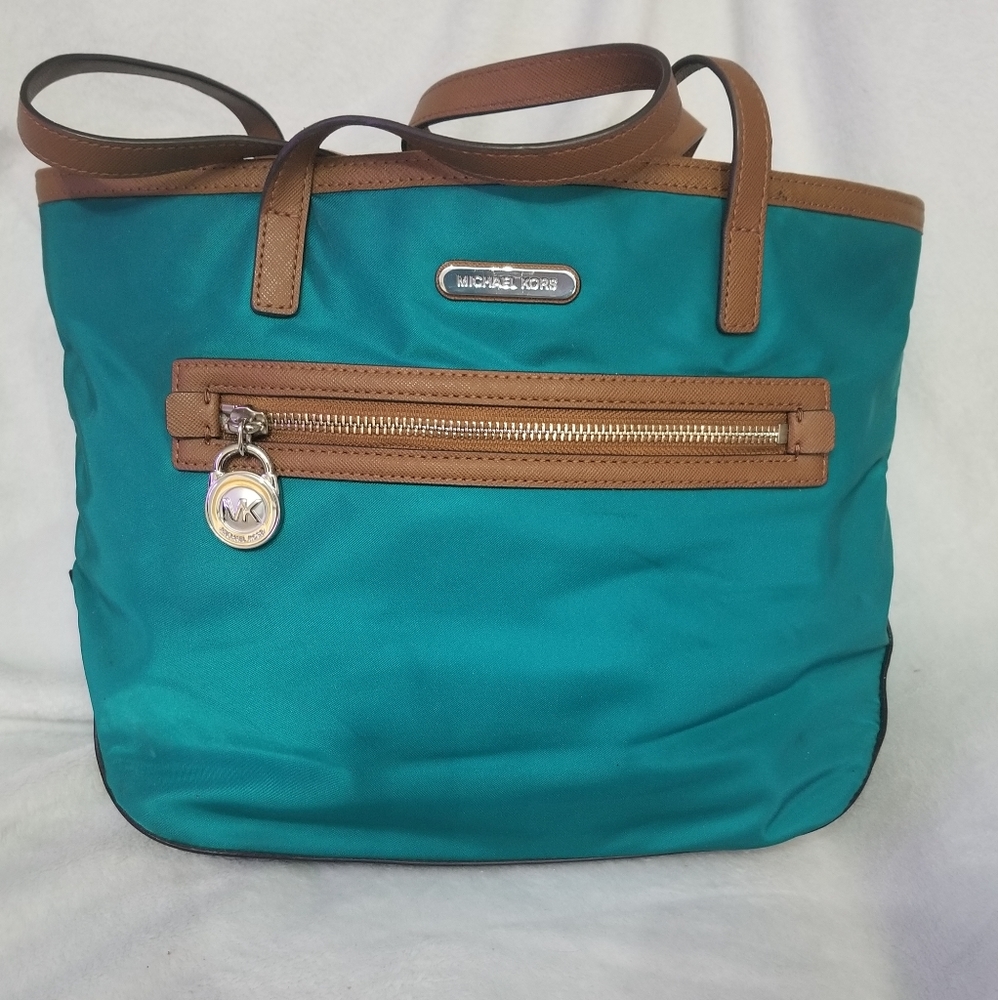 Michael Kors Teal Brown Handbag